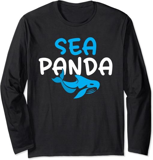 Sea Panda Orca Whale Long Sleeve T-Shirt