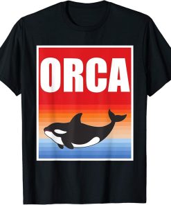 Vintage Orca Graphic Retro Killer Whale Lover Ocean Activist T-Shirt