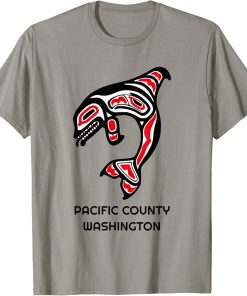 Pacific County WA Native American Indian Orca Killer Whale T-Shirt