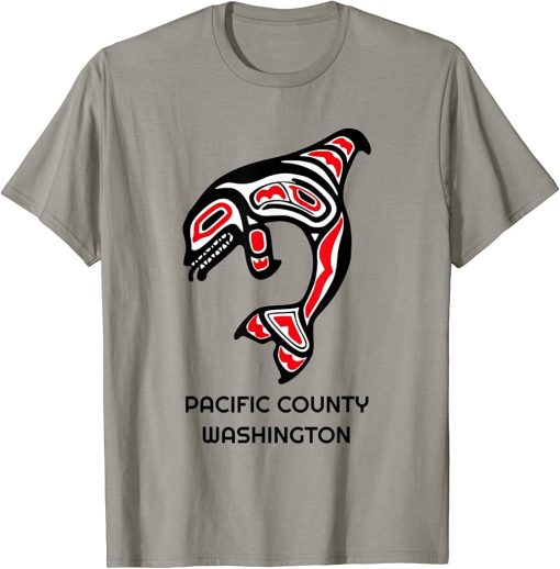 Pacific County WA Native American Indian Orca Killer Whale T-Shirt